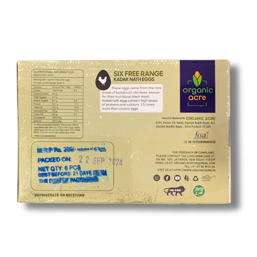 Kadaknath Eggs (6Pcs)