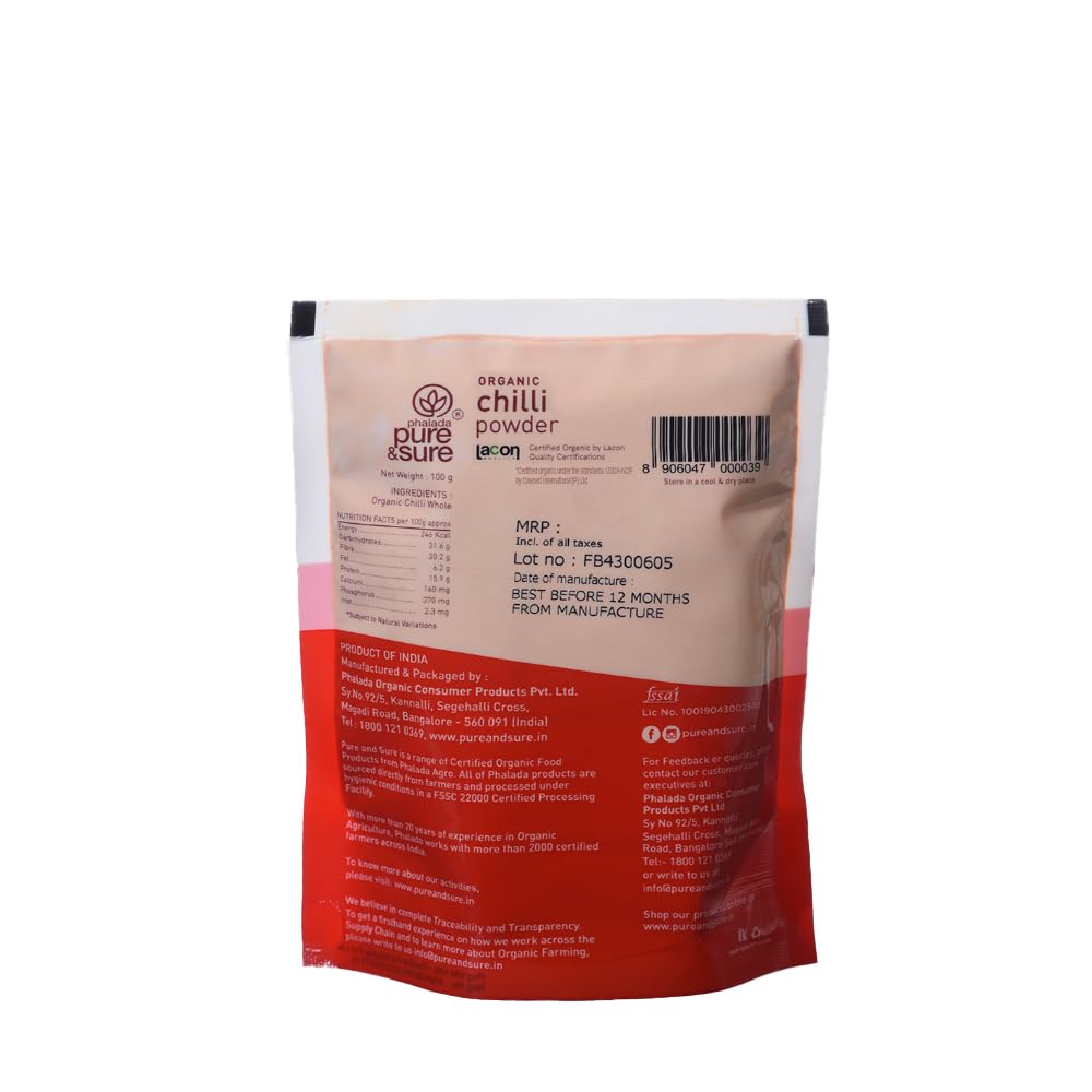 Pure & Sure Organic Byadagi Chilly Powder (100gm)