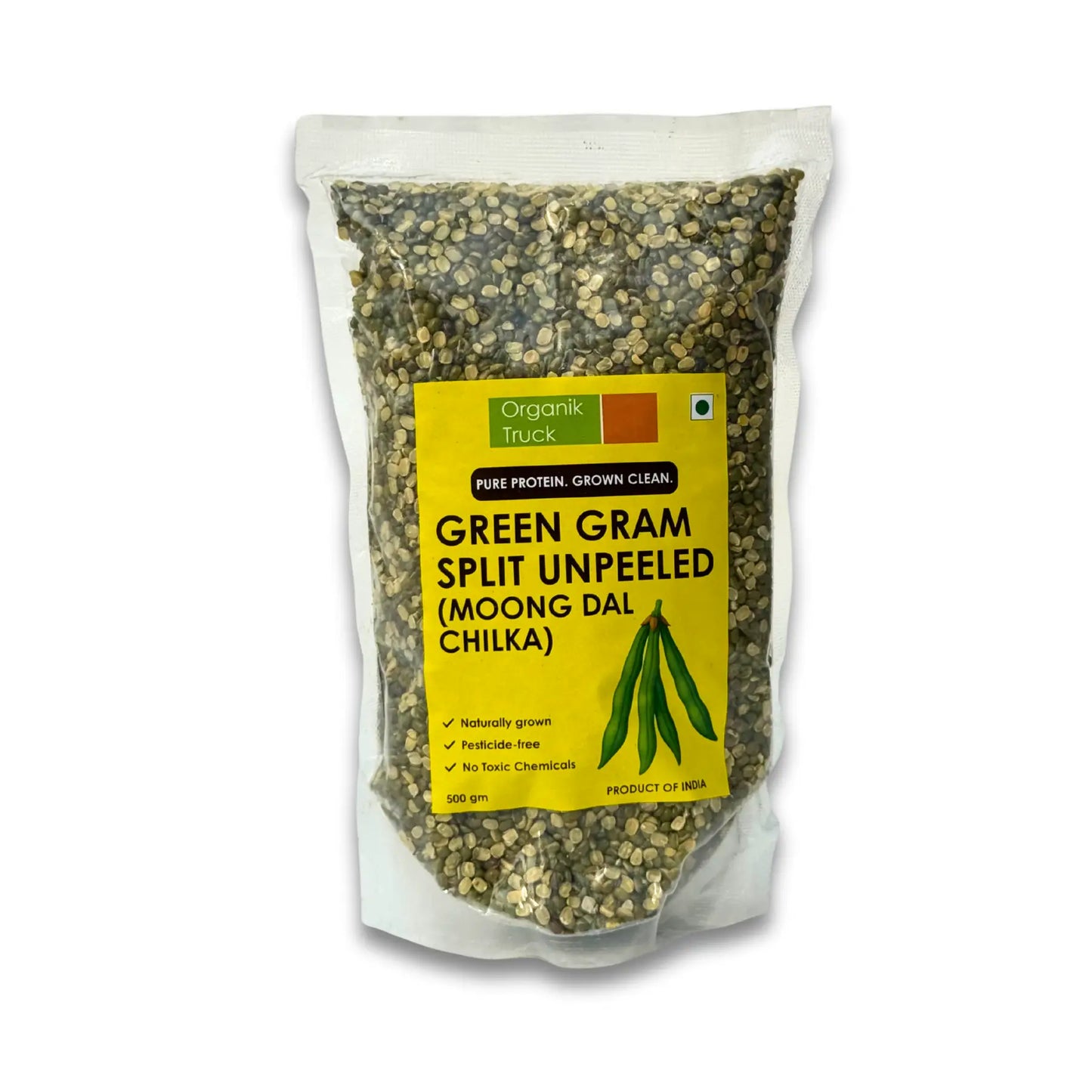 OT Split Green Gram Unpeeled ( Moong Dal Chilka) 500gm