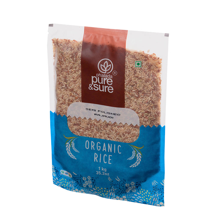 Organic Semi-Polished Rice (1Kg)
