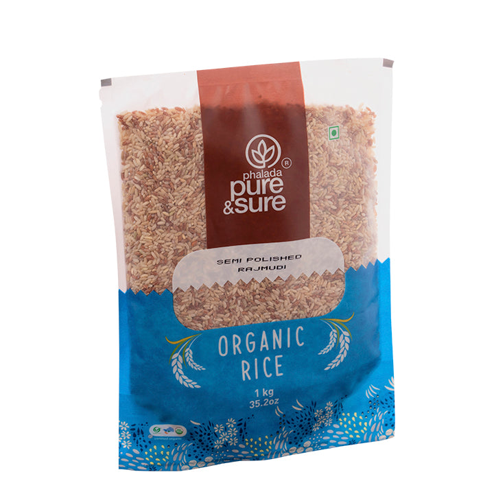 Organic Semi-Polished Rice (1Kg)